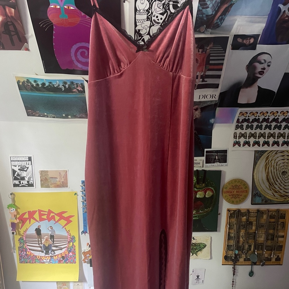 Gothic pink velvet dress 💕